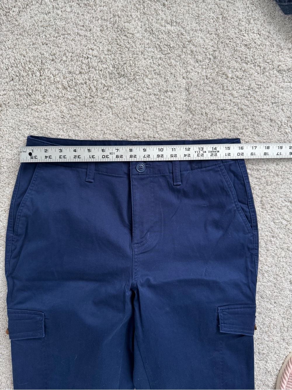 Lands' End NWOT Dark Blue Cargo Pants Size 10 - Picture 7 of 11